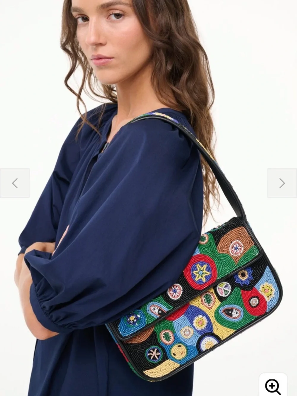 NWT STAUD Tommy Beaded Bag, Millefiori - Picture 3 of 9